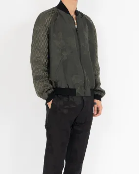 SS21 Green Floral Jacquard Bomber