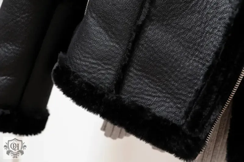Stylish Faux Leather Zipper Jacket
