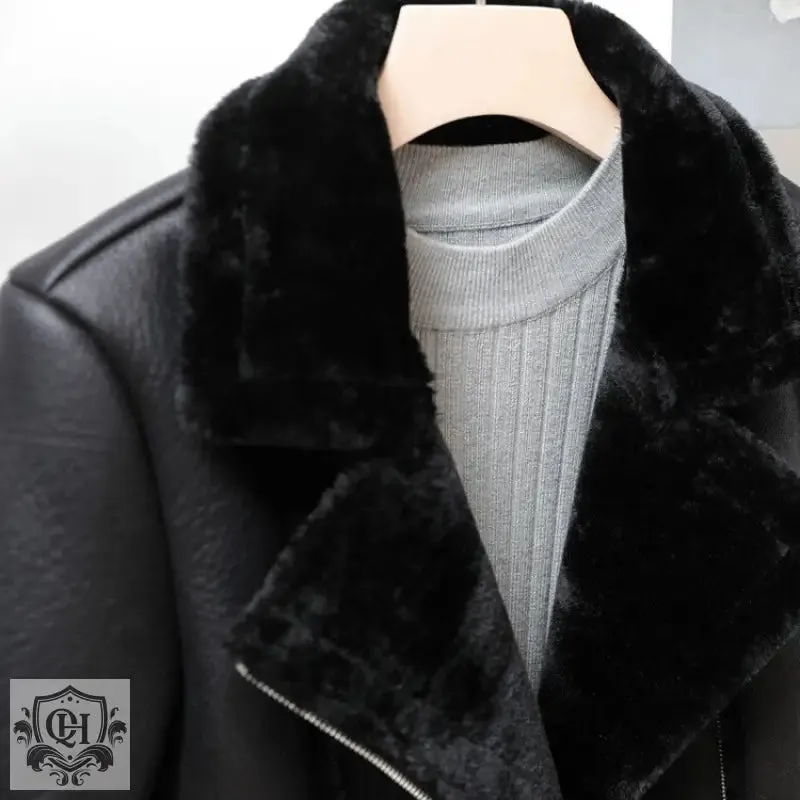 Stylish Faux Leather Zipper Jacket