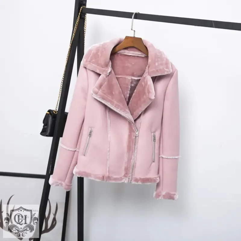 Stylish Faux Leather Zipper Jacket
