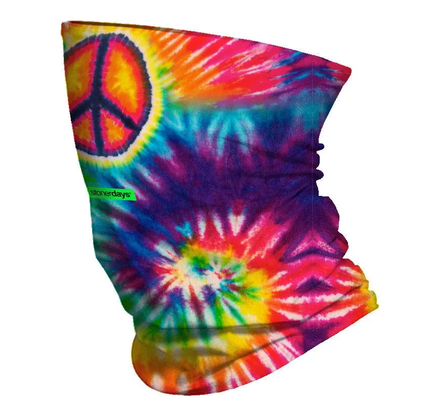 Tie Dye Peace Face Gaiter
