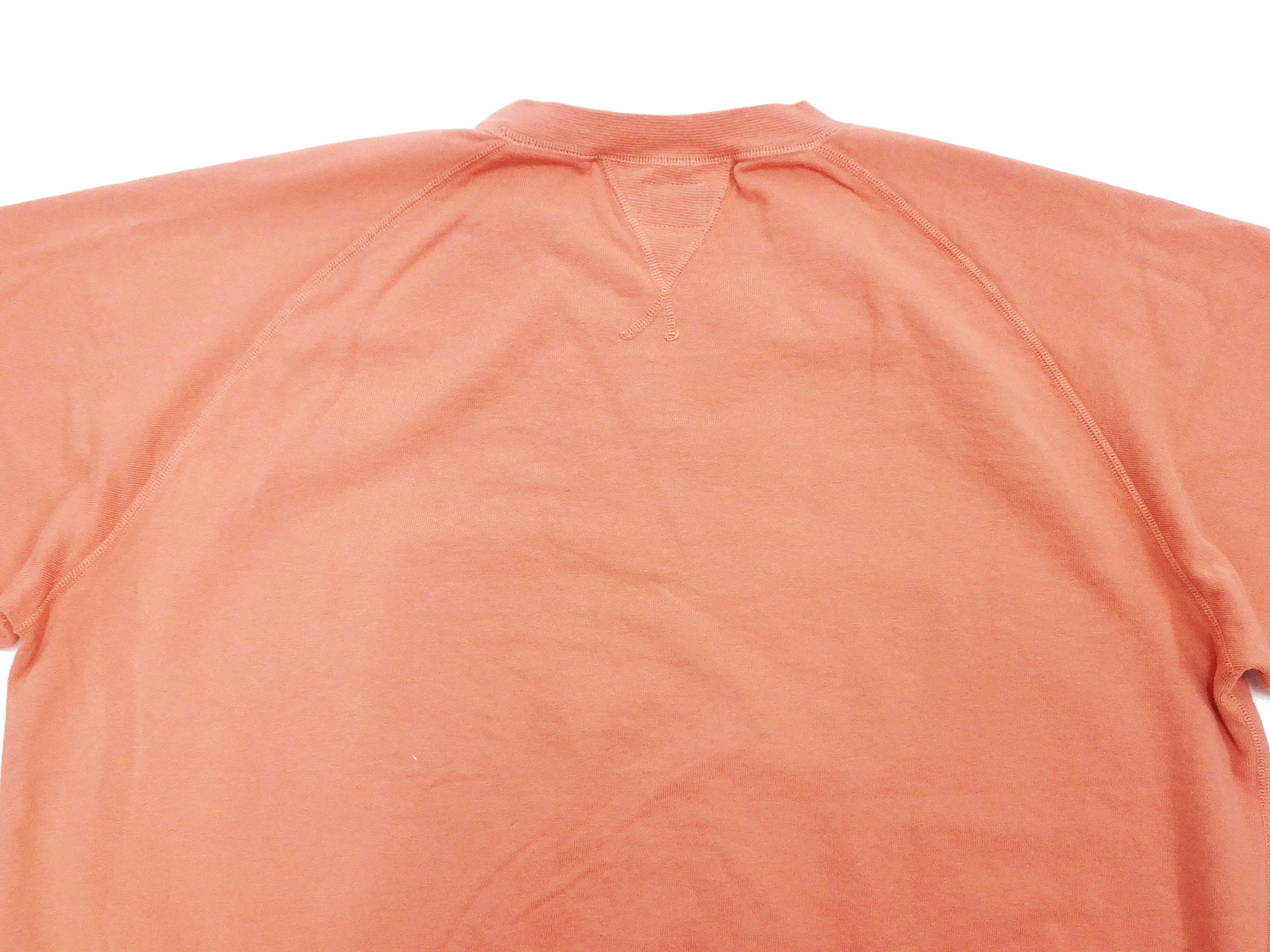 TOYS McCOY Plain Sweatshirt Men's Solid Color Garment-dyed Lightweight French Terry Shirt TMC2461 091 Faded-Carrot-Orange