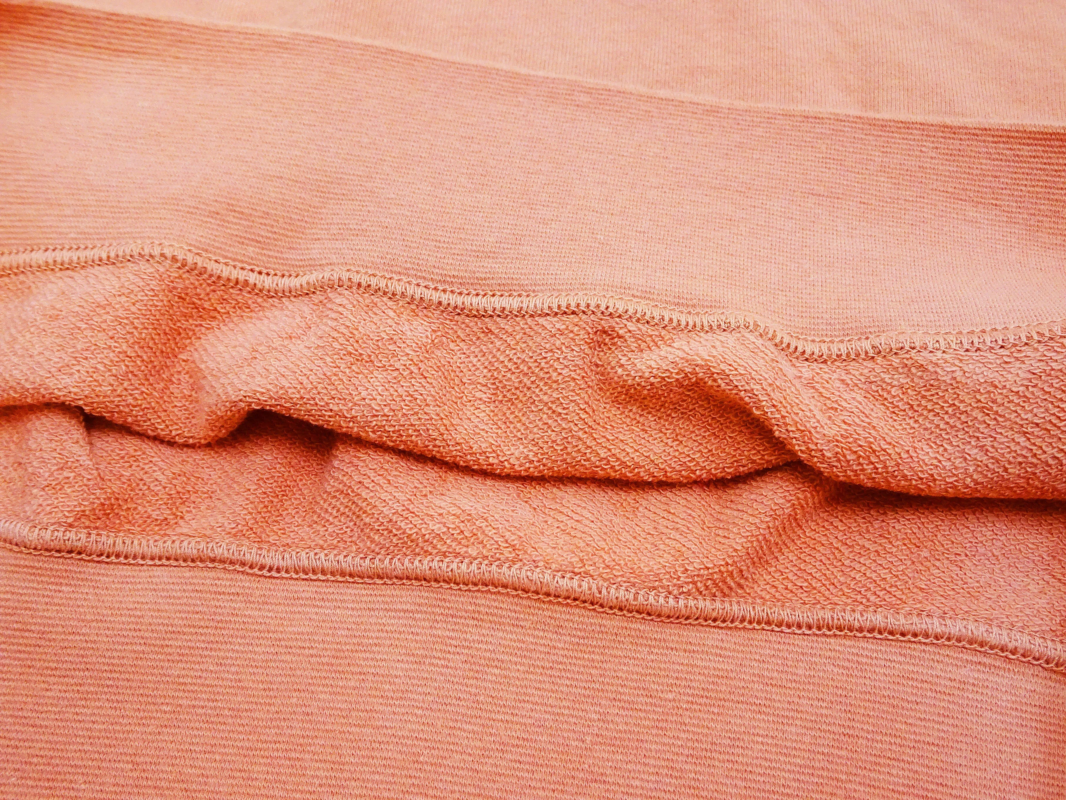 TOYS McCOY Plain Sweatshirt Men's Solid Color Garment-dyed Lightweight French Terry Shirt TMC2461 091 Faded-Carrot-Orange