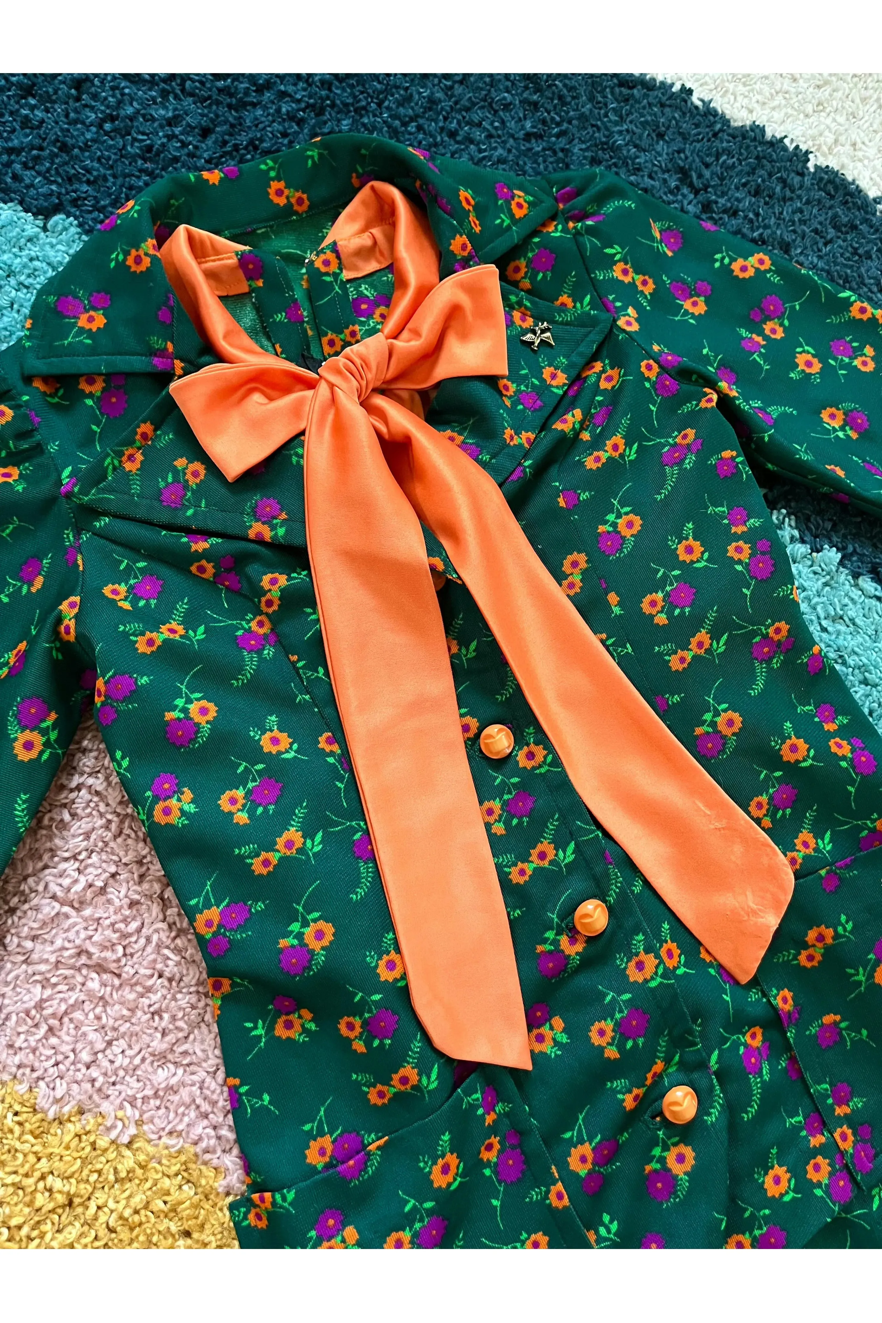 Vintage 70s Floral Mini & Jacket 2-Piece Set