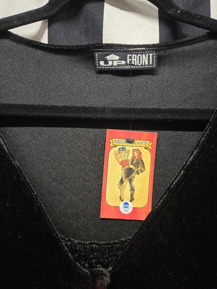 Vintage 90s Black Velvet Dress and Jacket