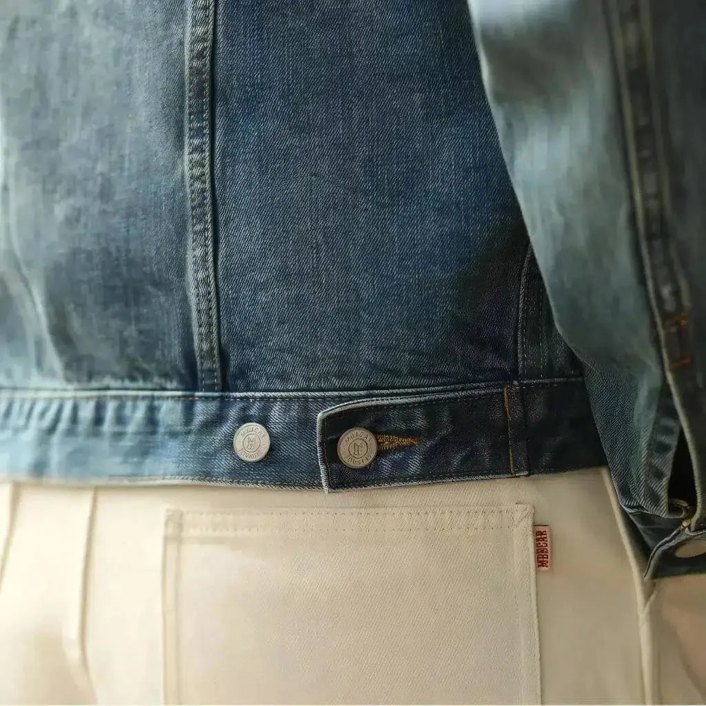 Vintage selvedge denim jacket
 for men