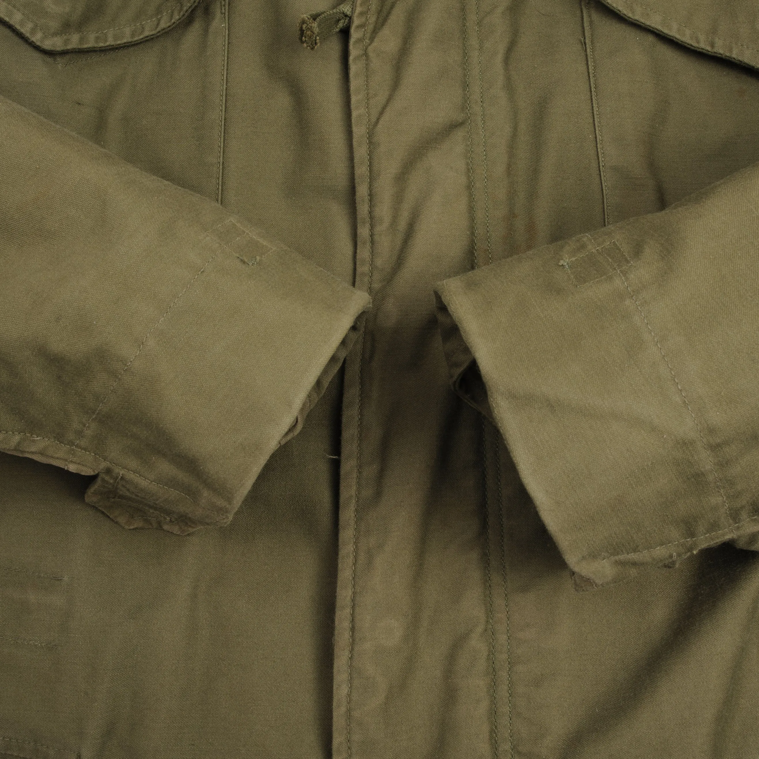 VINTAGE US ARMY M-1965 M65 1967 VIETNAM WAR FIELD JACKET SIZE MEDIUM LONG
