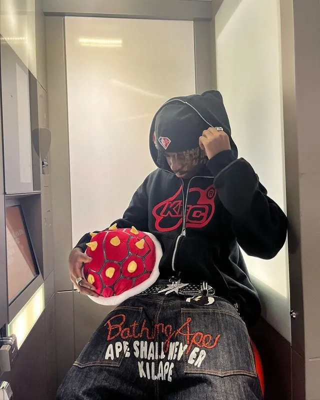 Wiaofellas Y2K Fashion Symbol print Harajuku Loose Casual Zipper Hoodie man Cardigan Sweatshirt oversized High Streetwear hiphop Warm Tops