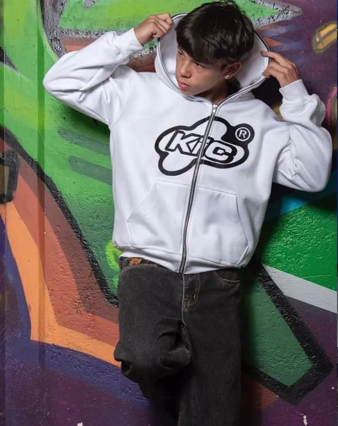 Wiaofellas Y2K Fashion Symbol print Harajuku Loose Casual Zipper Hoodie man Cardigan Sweatshirt oversized High Streetwear hiphop Warm Tops