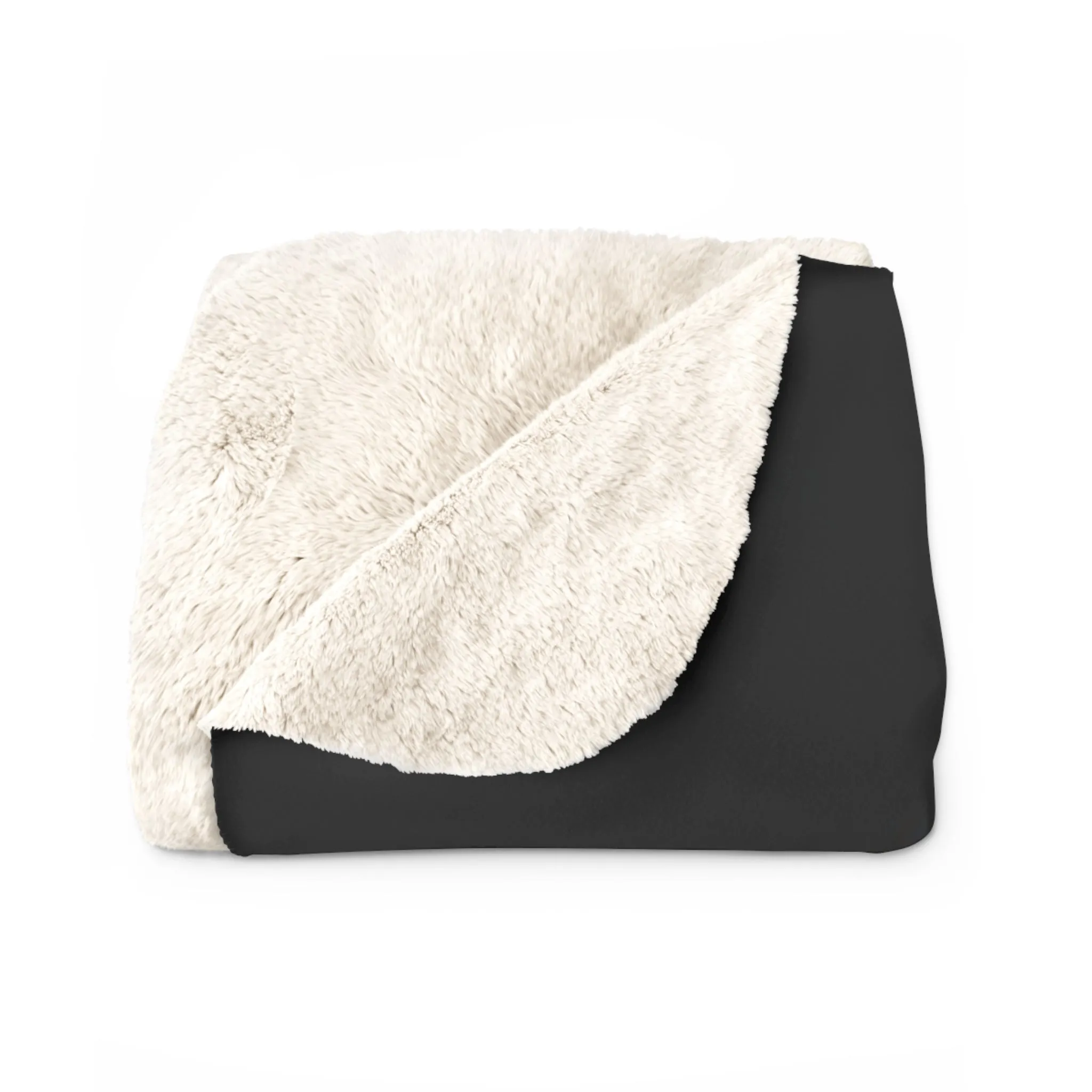 Wolf with Flowers, Sherpa Fleece Blanket for Cozy Warmth, 50"x60"